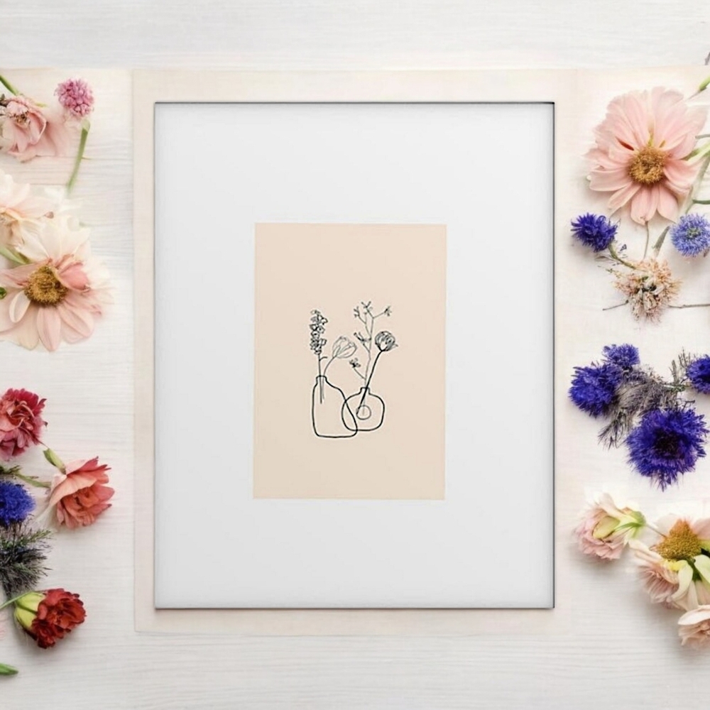 DENY DESIGNS Printed Abstract Floral Wall Art